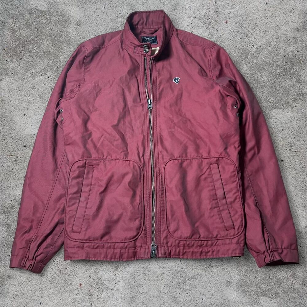 Abercrombie-fitch Men's Burgundy and Red Jacket